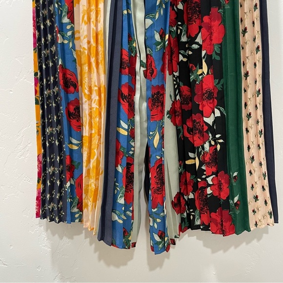 Anthropologie Spirited Patchwork Striped Wide Leg Pleated Pants Women's XS - Picture 9 of 16